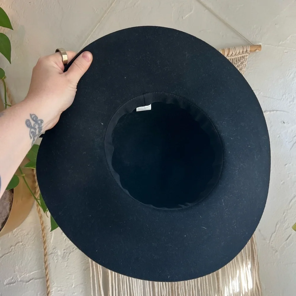 🖤 Target Black Wool Floppy Hat - Wide Brim Boho Western Fedora 🖤